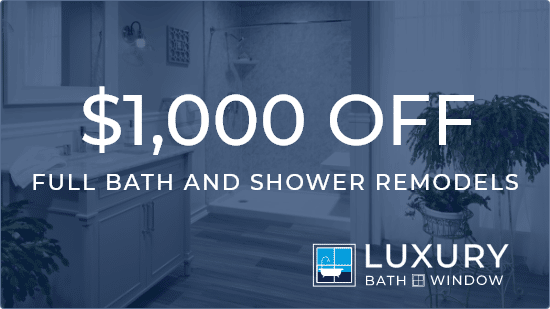 Get $1,000 Off One Complete Bathtub or Shower Project